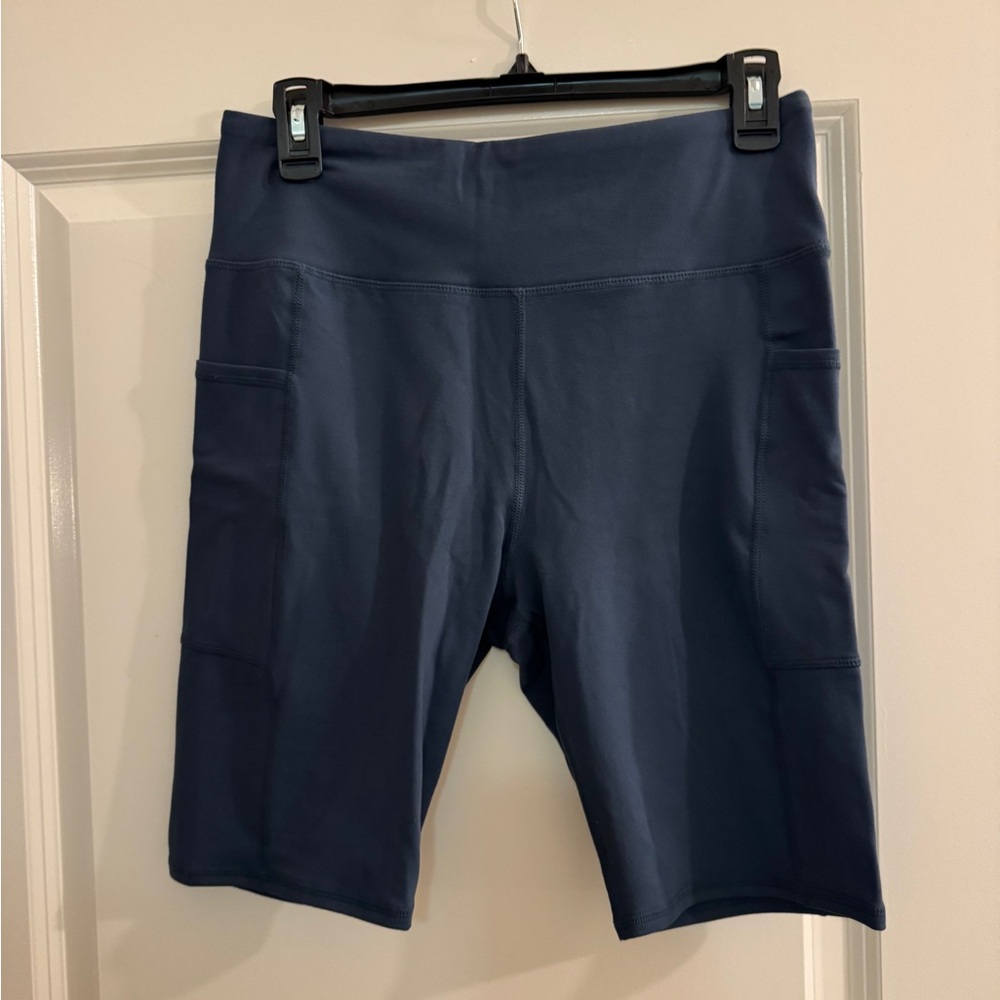 Threads 4 Thought Blue Bike Shorts High-Waisted Performance